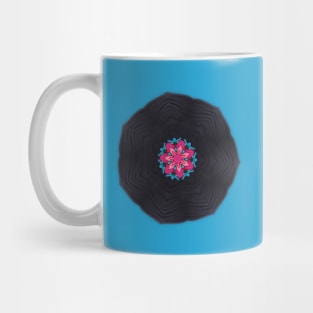 Black Background Flower Mug